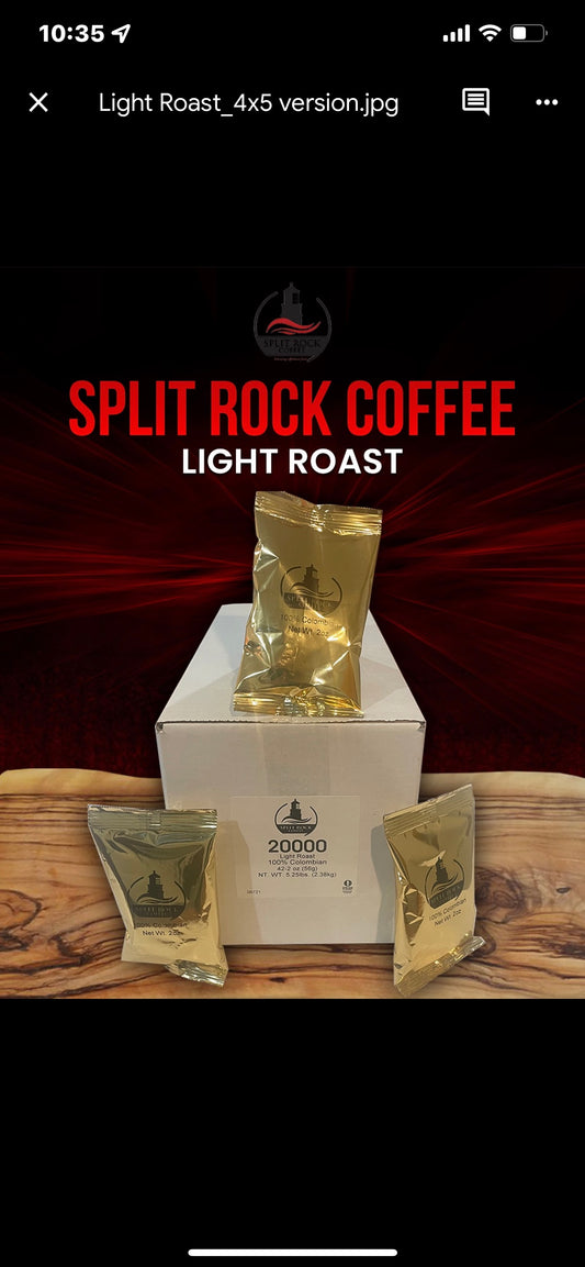 Split Rock Coffee™ Light Roast – 2.0 oz., Frac Pack Case of 42